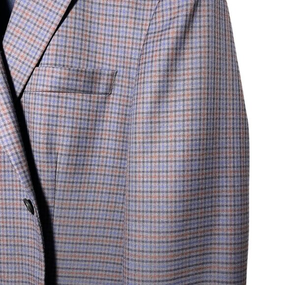 Indie Academia Professor Plaid Blazer Professor Preppy Teacher Grandpa Money 42R - Picture 2 of 8